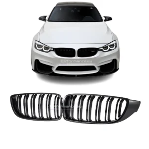 bmw f32 f33 f36 dvigubos grotelės blizgios juodos pagrindinė