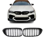 bmw g30 g31 dvigubos grotelės pre lci blizgios juodos pagrindinė