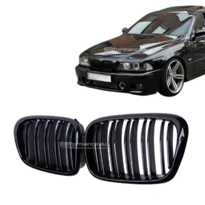BMW E39 grotelės juodos dvigubos pagrindinė