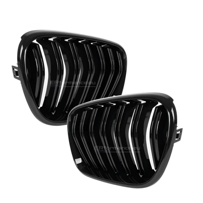 bmw f25 x3 f26 x4 pre lci grotelės juodos blizgios dvigubos viena ant kitos
