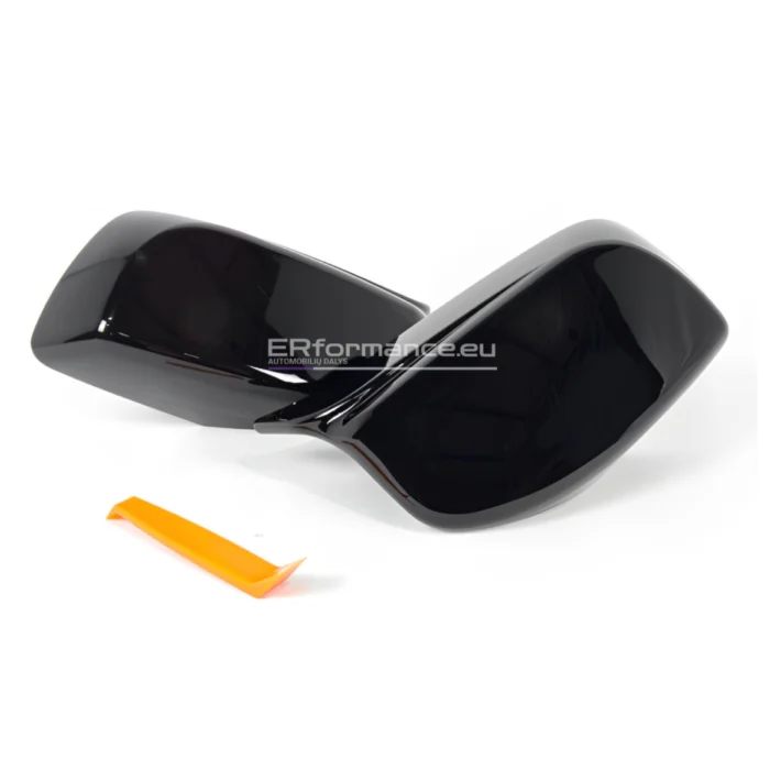 bmw e63 e64 e61 e60 pre lci veidrodėlių dangteliai blizgūs juodi šonu