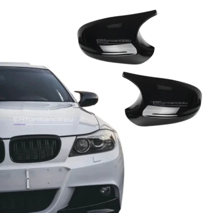 bmw lci e90 e87 e91 e92 dangteliai veidrodėliams juodi iš priekio