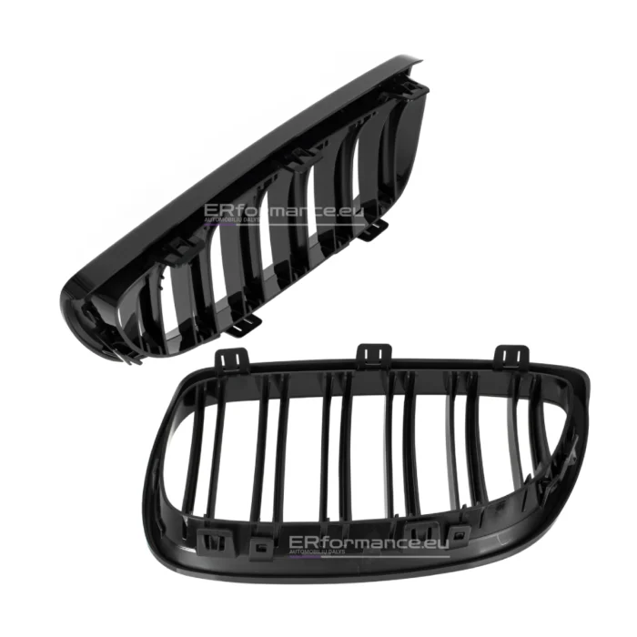 BMW E92 E93 PRE LCI grotelės juodos dvigubos blizgios paverstos