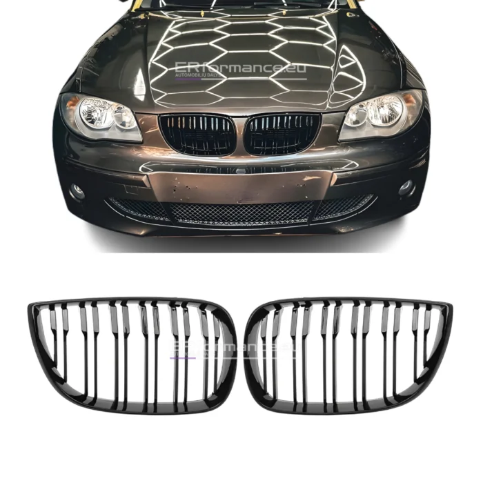 Bmw priekinio bamperio grotelės juodos blizgios e87 e82 e88 e81