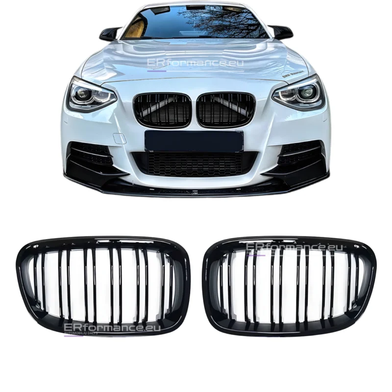 BMW F20 F21 pre lci dvigubos juodos grotelės