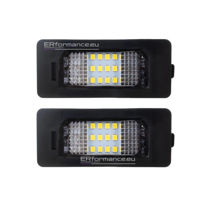 audi led numerių apšvietimas a3 a4 a5 a6 a7 q5 modeliams iš priekio