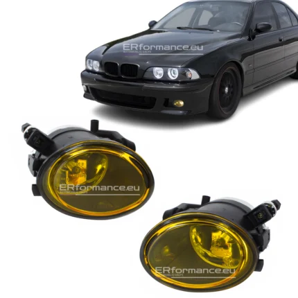bmw e39 m tech bamperio priešrūkiniai žibintai gelsvi geltoni pagrindinė