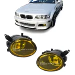 bmw e46 priešrūkiniai m tech ir m3 look bamperiui gelsvi geltoni pagrindinė