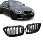 bmw f22 f23 dvigubos grotelės juodos blizgios pagrindinė