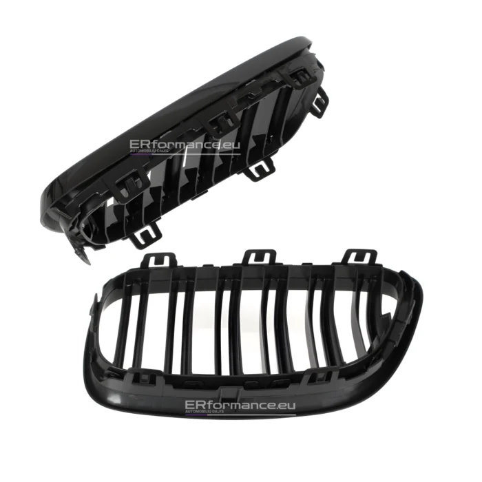 bmw f22 f23 dvigubos grotelės juodos blizgios iš galo