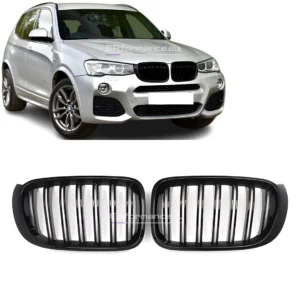 bmw f25 f26 x3 x4 dvigubos grotelės lci pagrindinė