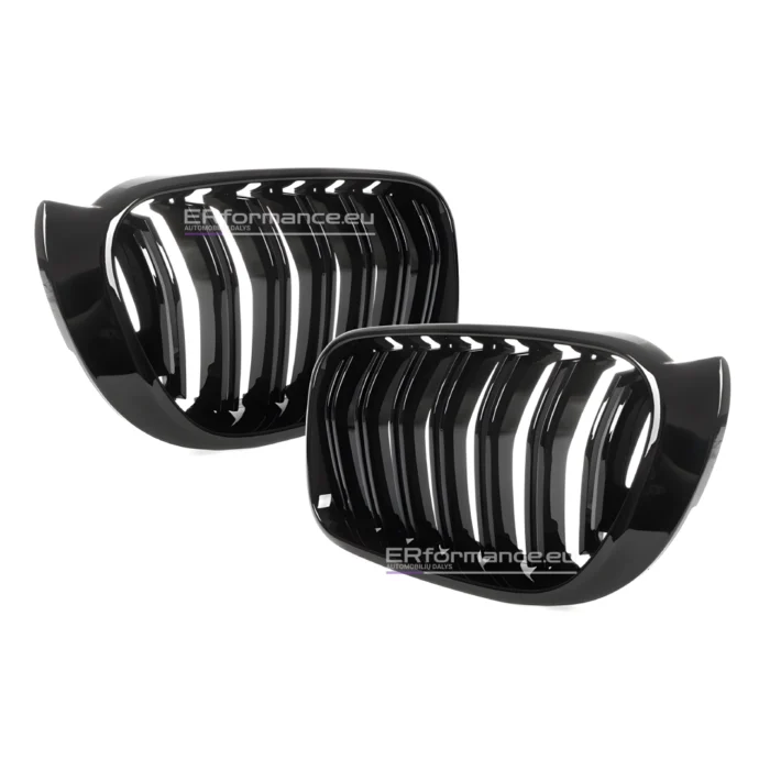 bmw f25 f26 x3 x4 dvigubos grotelės lci iš priekio