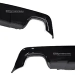 bmw e60 e61 galinio bamperio difuzorius blizgus juodas iš arti