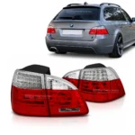 Bmw e61 galiniai žibintai led skaidrūs pagrindinė