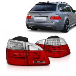 Bmw e61 galiniai žibintai led skaidrūs pagrindinė
