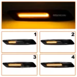 bmw f10 f11 f07 tamsinti posūkiai dinaminiai parodymas kaip šviečia