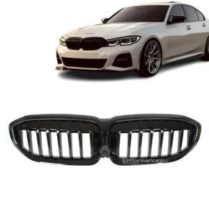 BMW G20 G21 PRE LCI viengubos grotelės blizgios juodos pagrindinė