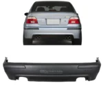 bmw e39 m5 look galinis bamperis sedano lci prelci dvigubo difuzoriaus pagrindinė