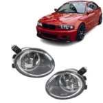 bmw e46 priešrūkiniai žibintai m tech m3 look bamperiui skaidrūs pagrindinė