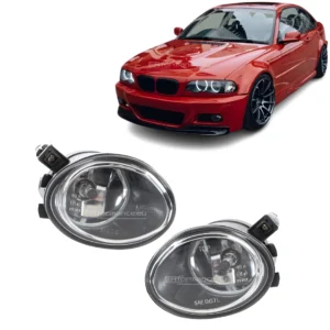 bmw e46 priešrūkiniai žibintai m tech m3 look bamperiui skaidrūs pagrindinė