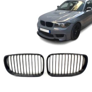 bmw e81 e82 e87 e88 lci viengubos grotelės matinės juodos 07-11 pagrindinė
