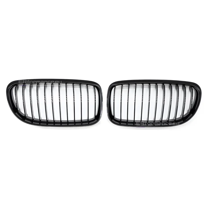 bmw e90 e91 lci viengubos grotelės blizgios juodos (09-13) iš priekio