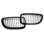 bmw e90 e91 lci viengubos grotelės blizgios juodos (09-13) viena šalia kitos