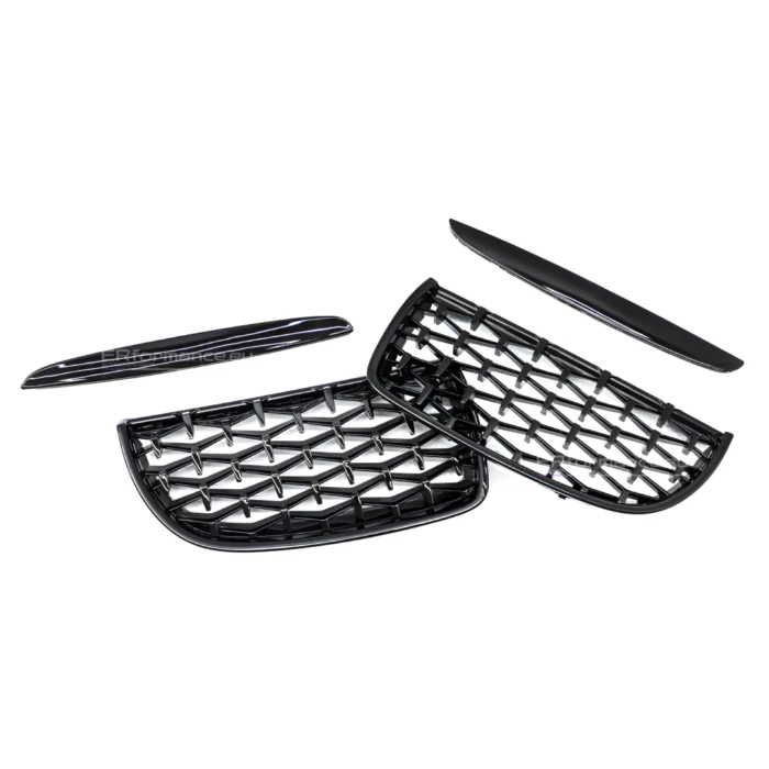 bmw e90 e91 pre lci diamond grotelės blizgios juodos 05-08 iš arti