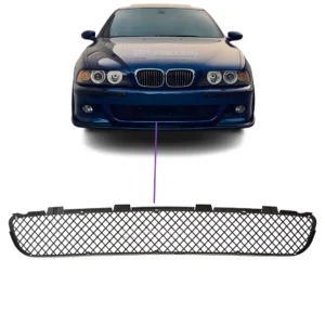 bmw e39 m bamperio apatinė grotelė matinė juoda iš priekio