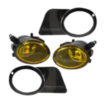 bmw e39 priešrūkiniai žibintai m tech gelsvi ir juodi rėmeliai iš priekio