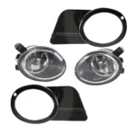 bmw e39 priešrūkiniai žibintai skaidrūs m tech ir juodi rėmeliai iš priekio