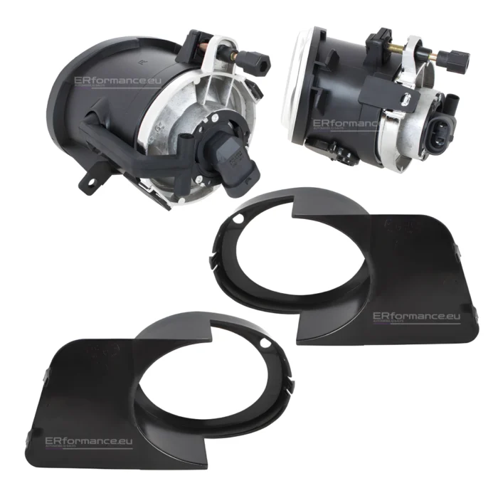 bmw e39 priešrūkiniai žibintai skaidrūs m tech ir juodi rėmelia iš galo