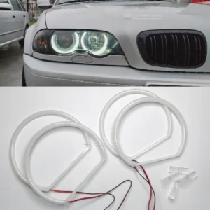 bmw e46 cotton angel eyes žibintai balti 146 x 131 mm pagrindinė