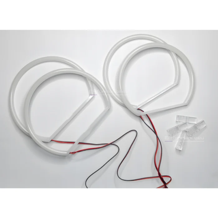 bmw e46 cotton angel eyes žibintai balti 146 x 131 mm iš priekio