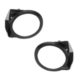 bmw e46 m tech m3 look priešrūkinių žibintų rėmeliai blizgūs juodi iš priekio