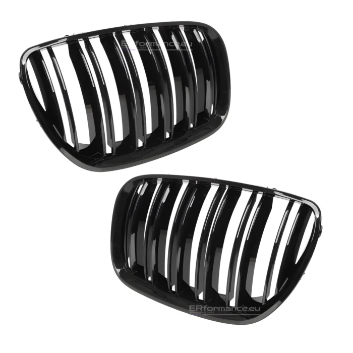 bmw e53 lci dvigubos grotelės blizgios juodos iš priekio
