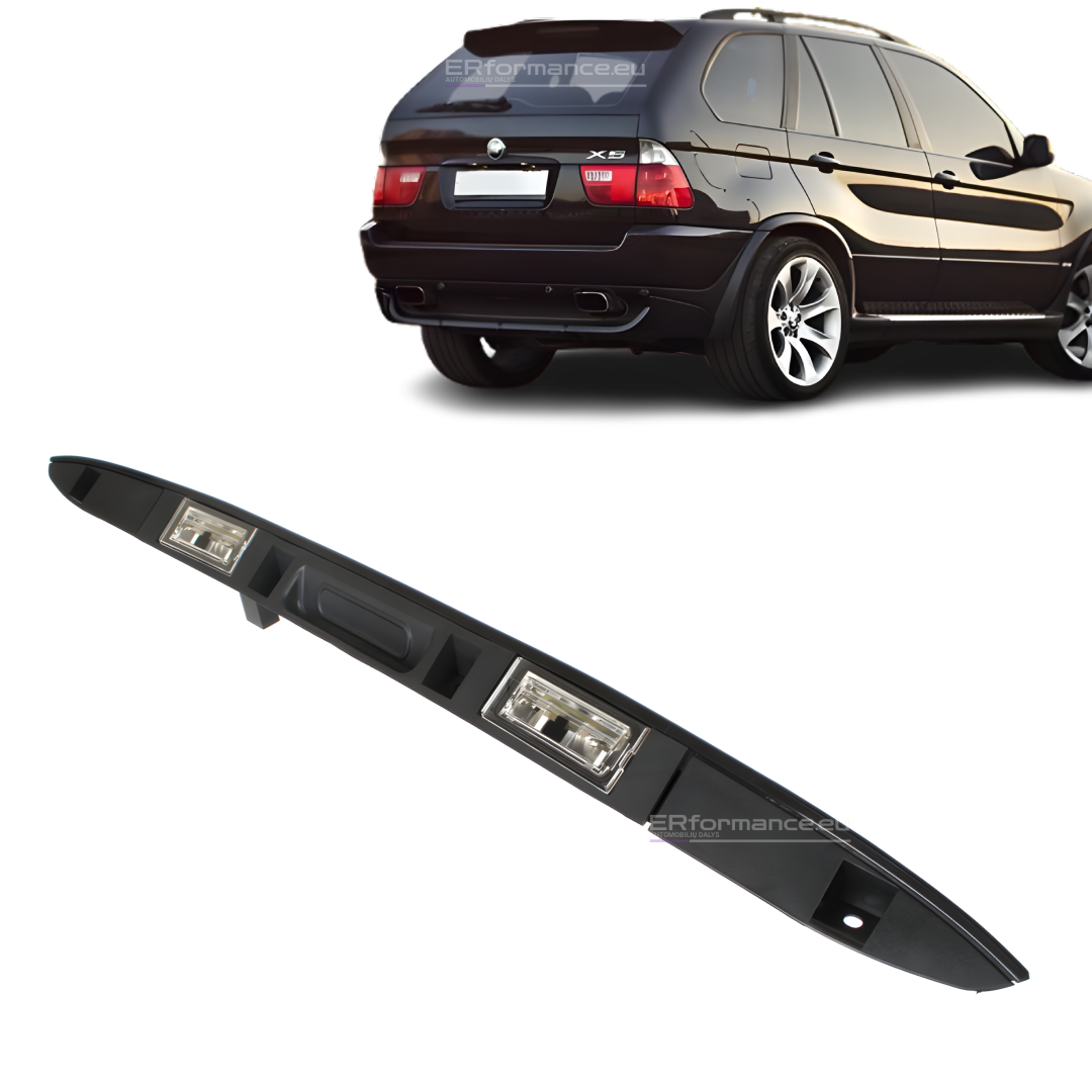 bmw-e53-x5-numeriu-apsvietimo-juosta-1 bmw e53 x5 numerių apšvietimo juosta blizgi juoda iš priekio