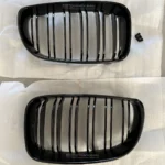 bmw e87 e88 e81 e82 lci dvigubos grotelės juodos blizgios su defektu iš priekio