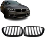 bmw f10 f11 viengubos grotelės, matinės juodos pagrindinė