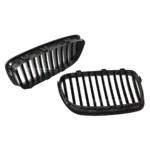 bmw f10 f11 viengubos grotelės, matinės juodos iš galo