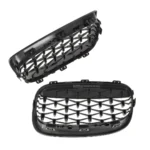 bmw f20 f21 diamond grotelės pre lci juodos blizgios iš šono