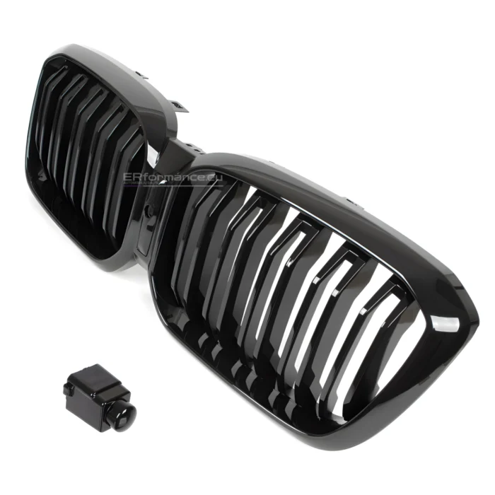 bmw g01 g02 lci dvigubos grotelės juodos blizgios iš priekio