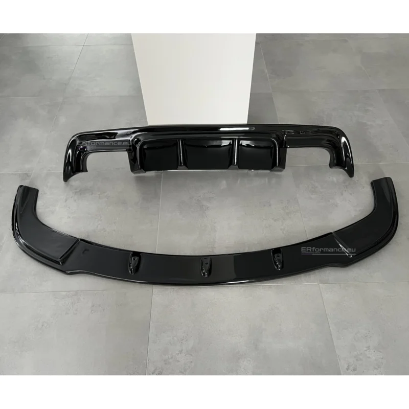 bmw e60 e61 dvigubas difuzorius ir lipas blizgus juodas pagrindinė