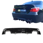bmw e60 e61 m tech difuzorius dvigubas blizgus juodas lci prelci pagrindinė