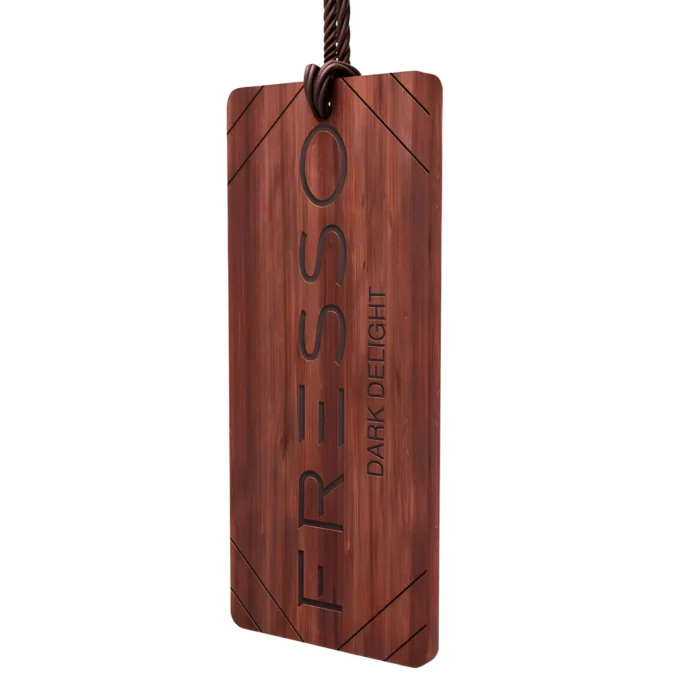 fresso automobilio kvapas medinė kortelė dark delight iš arti