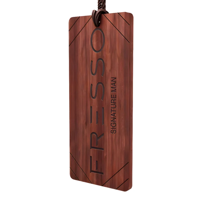 fresso automobilio kvapas medinė kortelė signature man iš arti