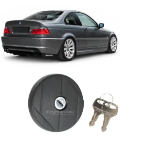 bmw e46 kuro bako dangtelis su spyna užraktu pagrindinė