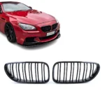 bmw f06 f12 f13 dvigubos grotelės, blizgios juodos pagrindinė