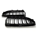 bmw f06 f12 f13 dvigubos grotelės, blizgios juodos vidinė dalis