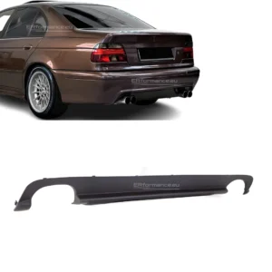 bmw e39 difuzorius dvigubas matinis juodas pagrindinė